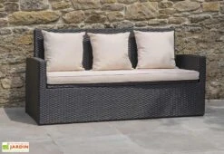 Salon De Jardin En Résine Tressée : 1 Canapé + 2 Fts + 1 Table Basse -Solid || Axi || EXIT TOYS Soldes Boutique salon jardin resine tressee canape fauteuils table basse 2