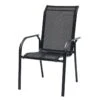 Fauteuil De Jardin Empilable En Alu Et Textilène Noir -Solid || Axi || EXIT TOYS Soldes Boutique salon jardin table alu plateau verre trempe fauteuils empilables blacksun 1 1