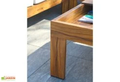 Salon De Jardin D’angle En Aluminium 5 Places - Majorque -Solid || Axi || EXIT TOYS Soldes Boutique salon jardin table aluminium plateau detail