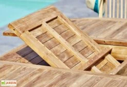 Salon De Jardin En Bois De Teck – 1 Table Ovale 240 Cm Et 8 Chaises -Solid || Axi || EXIT TOYS Soldes Boutique salon jardin teck brut ovale 3