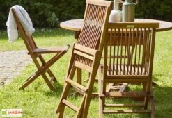 Salon De Jardin En Bois De Teck – 1 Table 170 Cm Et 6 Chaises -Solid || Axi || EXIT TOYS Soldes Boutique salon jardin teck huile c6 4