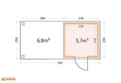 Abri De Jardin En Métal Avec Auvent Open Lounge Anthracite – 12,5 M² -Solid || Axi || EXIT TOYS Soldes Boutique schema abri jardin auvent open lounge 12m2