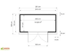 Abri De Jardin En Bois De Sapin Traité Skur 2 – 3,17 M² -Solid || Axi || EXIT TOYS Soldes Boutique schema abri jardin bois skur 3m2