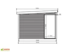Solid Abri De Jardin En Bois D’épicéa Brut Avec Auvent - Sagres 21,14 M² -Solid || Axi || EXIT TOYS Soldes Boutique schema abri jardin solid sagres