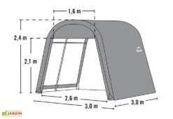 Abri De Jardin En Toile Polyéthylène Et Acier 9 M² -Solid || Axi || EXIT TOYS Soldes Boutique schema abri jardin toile 9m2