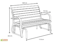 Lifetime Banc De Jardin à Bascule En Acier époxy 124 X 72 X 85 Cm -Solid || Axi || EXIT TOYS Soldes Boutique schema banc jardin bascule acier lifetime