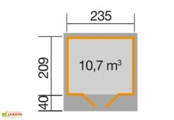 Abri De Jardin En Bois D’épicéa Toiture Monopente Anthracite – 4,9 M² -Solid || Axi || EXIT TOYS Soldes Boutique schema cabane jardin monopente weka