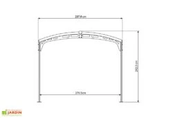 Carport En Aluminium Et Polycarbonate Atlas 14 M² -Solid || Axi || EXIT TOYS Soldes Boutique schema carport palram atlas