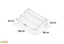 Carré Potager 3 étages En Bois De Pin Traité - 120 X 80 X 40 Cm -Solid || Axi || EXIT TOYS Soldes Boutique schema carre potager 3 etages bois