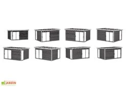 Solid Abri De Jardin En Bois D’épicéa Brut Avec Auvent - Tavira 24,17 M² -Solid || Axi || EXIT TOYS Soldes Boutique schema configuration studio jardin solid tavira