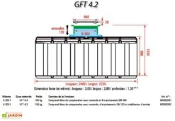 Cuve Récupérateur D'Eau Enterrée Projekt 4200 L -Solid || Axi || EXIT TOYS Soldes Boutique schema cuve plate gft4 3