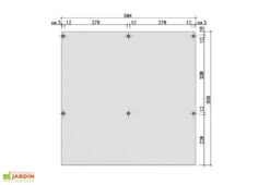 Carport Double En Bois De Pin Traité Sans Couverture – 35,99 M² -Solid || Axi || EXIT TOYS Soldes Boutique schema dimensions carport double 35m2 1