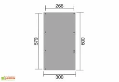 Carport Simple En Bois De Pin Traité Et PVC Avec Arc 606 A T2 - 18 M² -Solid || Axi || EXIT TOYS Soldes Boutique schema dimensions carport simple bois pvc arc weka