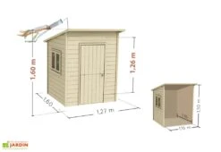 Maisonnette Pour Enfant En Bois Brut – Santa Monica -Solid || Axi || EXIT TOYS Soldes Boutique schema dimensions maisonnette pour enfant santa monica
