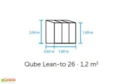 Halls Serre De Jardin Adossée En Verre Trempé Qube Lean-to 26 – 1,2 M² -Solid || Axi || EXIT TOYS Soldes Boutique schema dimensions serre murale halls