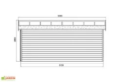 Solid Garage En Bois De Pin Brut Avec Porte Motorisée - Torino 20,9 M² -Solid || Axi || EXIT TOYS Soldes Boutique schema garage bois porte motorisee torino