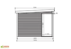 Solid Abri De Jardin En Bois D’épicéa Brut Avec Auvent - Tavira 24,17 M² -Solid || Axi || EXIT TOYS Soldes Boutique schema studio jardin solid tavira