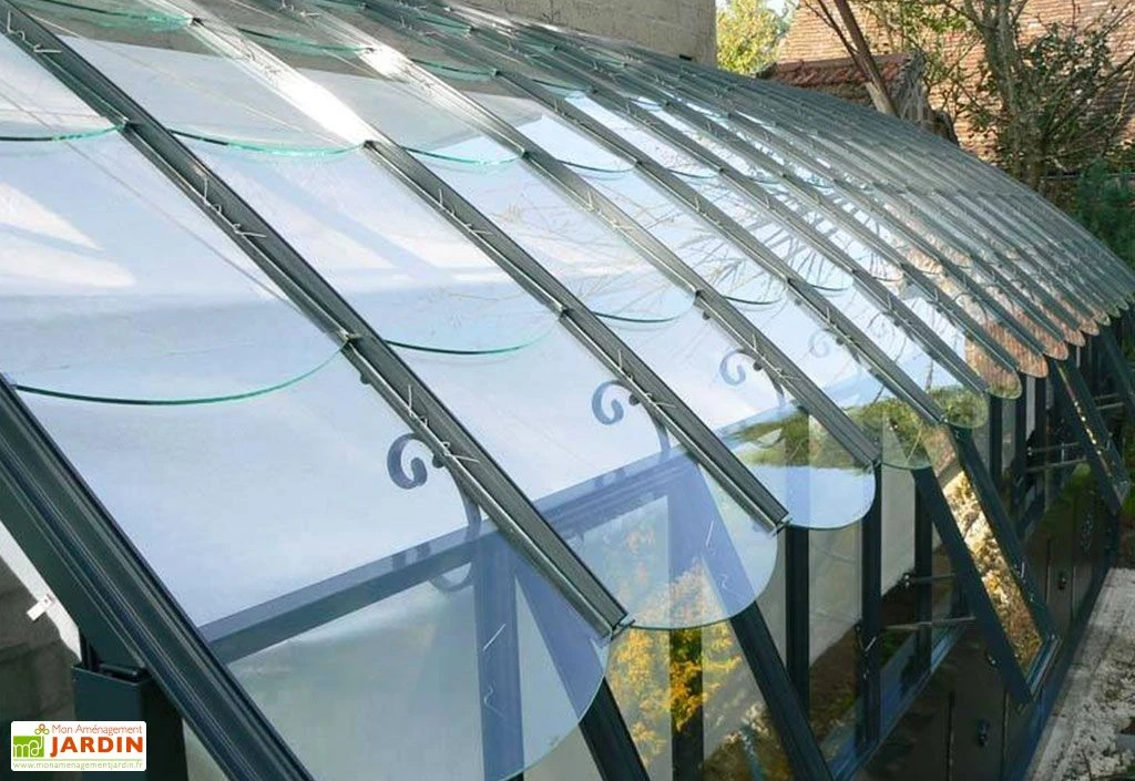 Serre Adossée Ancienne En Aluminium Et Verre Trempé 4mm Chambord 455x280 7 Serre Adossée Ancienne En Aluminium Et Verre Trempé 4mm Chambord 455x280 – Image 5