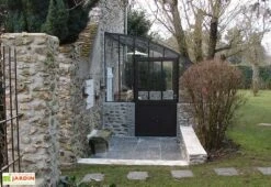 Serre Adossée Ancienne En Aluminium Et Verre Trempé 4mm Chambord 530x280 -Solid || Axi || EXIT TOYS Soldes Boutique serre ancienne en aluminium et verre trempe 4mm chambord 2