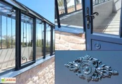 Serre Ancienne En Aluminium Et Verre Trempé 4mm Versailles 530x280m -Solid || Axi || EXIT TOYS Soldes Boutique serre ancienne en aluminium et verre trempe 4mm versailles detail 1