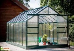 Serre De Jardin Polycarbonate 10,37m² Avec Base + 4 Lucarnes -Solid || Axi || EXIT TOYS Soldes Boutique serre de jardin polycarbonate 10 37m avec base 4 lucarnes 2