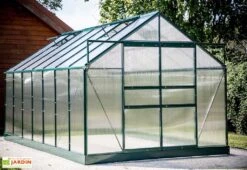 Serre De Jardin Polycarbonate 10,37m² Avec Base + 4 Lucarnes -Solid || Axi || EXIT TOYS Soldes Boutique serre de jardin polycarbonate 10 37m avec base 4 lucarnes 5