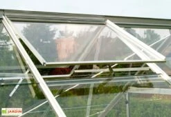 Serre De Jardin En Verre Trempé Lams 14,4 M² - Laurus Alu Naturel -Solid || Axi || EXIT TOYS Soldes Boutique serre de jardin verre trempe aluminium gris anthracite uranus laurus 14500 lams naturel 2