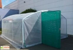Serre Tunnel Tonneau En Polyéthylène 36 M² - 4 Saisons Plus 9 X 4 M -Solid || Axi || EXIT TOYS Soldes Boutique serre jardin 4 saisons plus 600 2 1