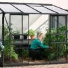 Serre De Jardin Adossée En Verre Lams 4,9 M² - Melissa Anthracite -Solid || Axi || EXIT TOYS Soldes Boutique serre jardin adossee aluminium anthracite verre trempe melissa ida lams 5200 2