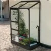 Serre De Jardin Adossée En Verre Lams 0,9 M² - Melissa Anthracite -Solid || Axi || EXIT TOYS Soldes Boutique serre jardin adossee aluminium anthracite verre trempe melissa ida lams 900