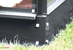 Serre De Jardin Adossée En Verre Lams 4,9 M² - Melissa Anthracite -Solid || Axi || EXIT TOYS Soldes Boutique serre jardin adossee aluminium anthracite verre trempe melissa ida lams 4