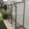 Serre De Jardin Adossée En Verre Lams 1,3 M² - Melissa Alu Naturel