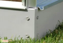 Serre De Jardin Adossée En Verre Lams 1,3 M² - Melissa Alu Naturel -Solid || Axi || EXIT TOYS Soldes Boutique serre jardin adossee aluminium verre trempe melissa 4