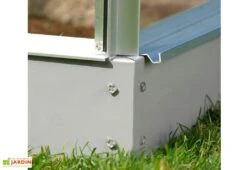 Serre De Jardin Adossée En Verre Lams 7,2 M² - Melissa Alu Naturel -Solid || Axi || EXIT TOYS Soldes Boutique serre jardin adossee verre polycarbonate aluminium lams melissa ida 7800 1