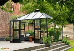 Jardin D’Hiver En Verre Trempé Alu Anthracite 13,5 M² – Juliana Oase -Solid || Axi || EXIT TOYS Soldes Boutique serre jardin aluminium anthracite verre trempe juliana oase 11