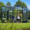 Serre De Jardin Verre Trempé Alu Anthracite 13 M² – Juliana Orangeri -Solid || Axi || EXIT TOYS Soldes Boutique serre jardin aluminium anthracite verre trempe juliana orangerie 2