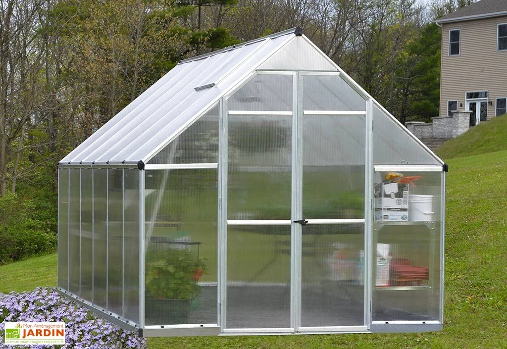 Serre De Jardin En Aluminium Et Polycarbonate Essence 9 M² 4 Serre De Jardin En Aluminium Et Polycarbonate Essence 9 M² – Image 2
