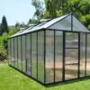 Serre De Jardin En Aluminium Et Polycarbonate Glory 11,8 M² - Grise -Solid || Axi || EXIT TOYS Soldes Boutique serre jardin aluminium polycarbonate glory 11 8 m 10