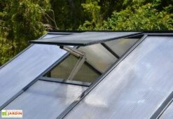 Serre De Jardin En Aluminium Et Polycarbonate Glory 11,8 M² - Grise -Solid || Axi || EXIT TOYS Soldes Boutique serre jardin aluminium polycarbonate glory 11 8 m 2