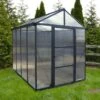 Serre De Jardin En Aluminium Et Polycarbonate Glory 4,7 M² - Grise -Solid || Axi || EXIT TOYS Soldes Boutique serre jardin aluminium polycarbonate glory 4 7 m