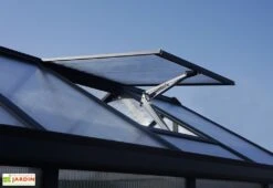 Serre De Jardin En Aluminium Et Polycarbonate Glory 4,7 M² - Grise -Solid || Axi || EXIT TOYS Soldes Boutique serre jardin aluminium polycarbonate glory 4 7 m 7