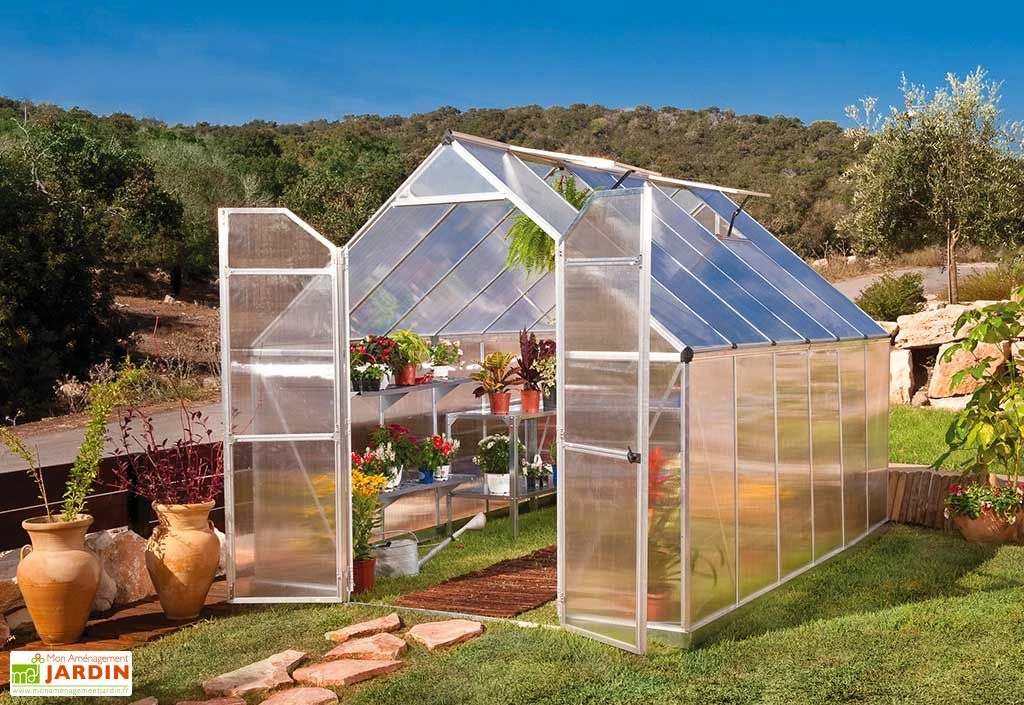 Serre De Jardin En Aluminium Et Polycarbonate Essence 9 M² 3 Serre De Jardin En Aluminium Et Polycarbonate Essence 9 M²