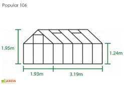 Halls Serre De Jardin En Aluminium Et Verre Horticole Popular 106 (6,2 M²) -Solid || Axi || EXIT TOYS Soldes Boutique serre jardin aluminium verre horticole popular 106 62m