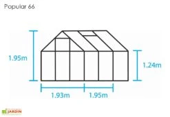 Halls Serre De Jardin En Aluminium Et Verre Popular 66 (3,8 M²) -Solid || Axi || EXIT TOYS Soldes Boutique serre jardin aluminium verre popular 66 38m 4
