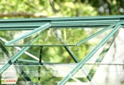 Serre De Jardin En Alu Et Verre Trempé Lams 12,9 M² - Aloé Vert -Solid || Axi || EXIT TOYS Soldes Boutique serre jardin aluminium verre trempe aloe 13m2 vert 6