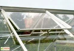 Serre De Jardin En Alu Et Verre Trempé Lams 12,9 M² - Laurus Alu Naturel -Solid || Axi || EXIT TOYS Soldes Boutique serre jardin aluminium verre trempe laurus lams 13m2 brut