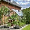 Halls Serre De Jardin En Aluminium Et Verre Trempé Qube 610 Noir 6,4 M² -Solid || Axi || EXIT TOYS Soldes Boutique serre jardin aluminium verre trempe qube 610 noir 64m 1