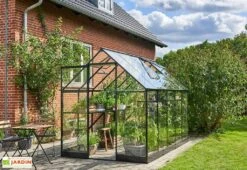 Halls Serre De Jardin En Aluminium Et Verre Trempé Qube 610 Noir 6,4 M²