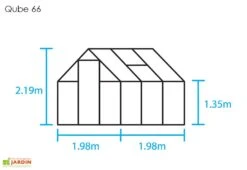 Halls Serre De Jardin En Aluminium Et Verre Trempé Qube 66 Noir 3,9 M² -Solid || Axi || EXIT TOYS Soldes Boutique serre jardin aluminium verre trempe qube 66 noir 39m 3