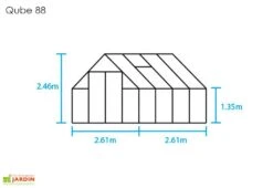 Halls Serre De Jardin En Aluminium Et Verre Trempé Qube 88 (6,6 M²) -Solid || Axi || EXIT TOYS Soldes Boutique serre jardin aluminium verre trempe qube 88 66m
